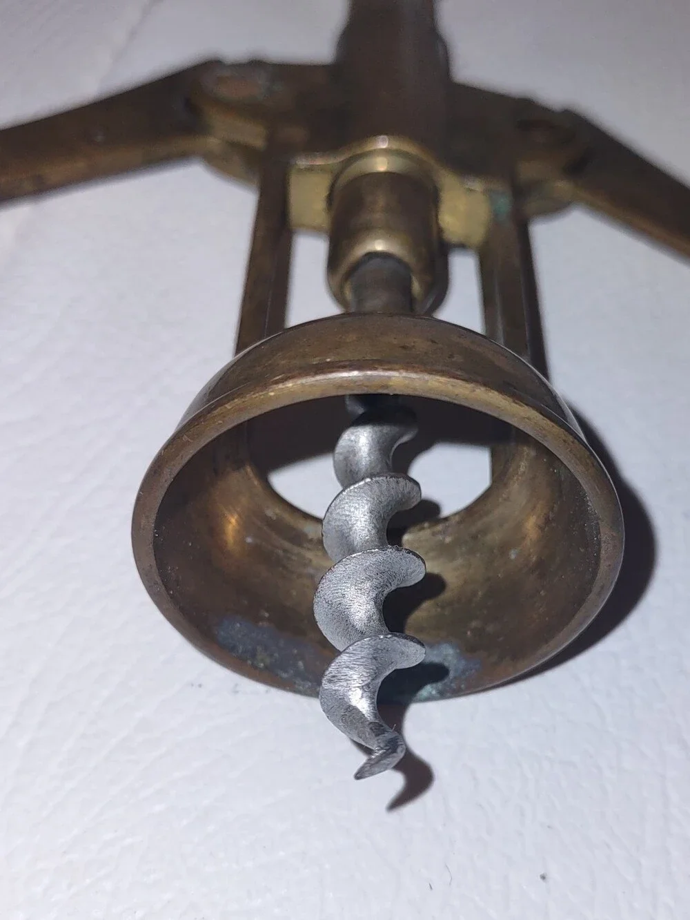 Vtg Italian Brass Wing Corkscrew Wine Bottle Opener-Made Italy-Mid Century